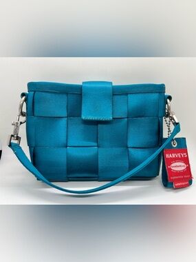 Harvey’s Teal Seatbelt handbag